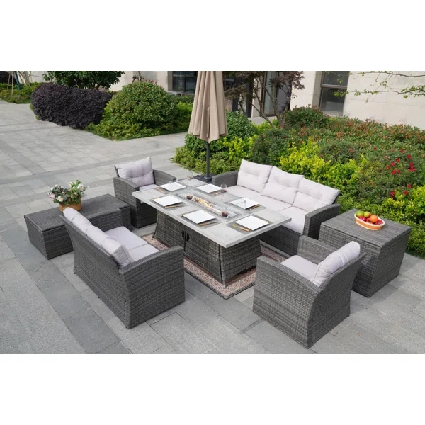 Alseepa 6 - Person Outdoor Seating Group with Cushions