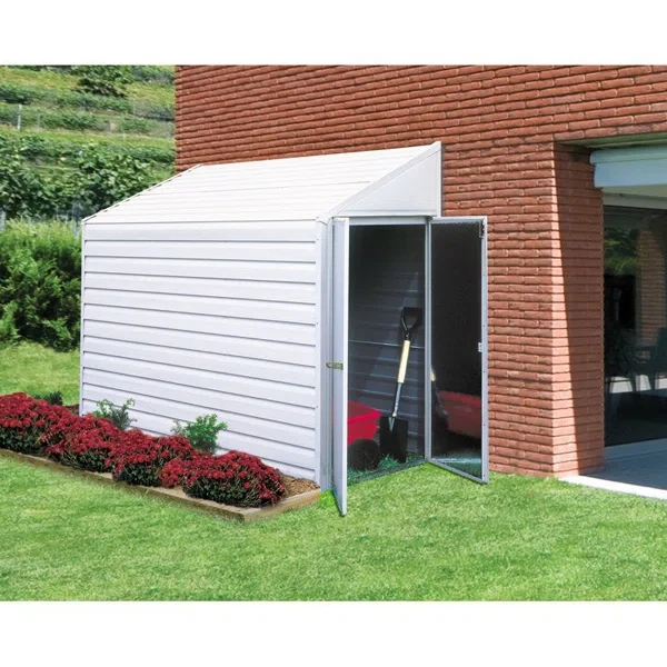 4 ft. W x 7 ft. D Metal Lean-To Storage Shed