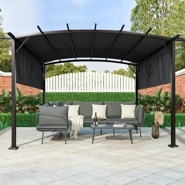 12 Ft. W x 9 Ft. D Steel Pergola with Canopy