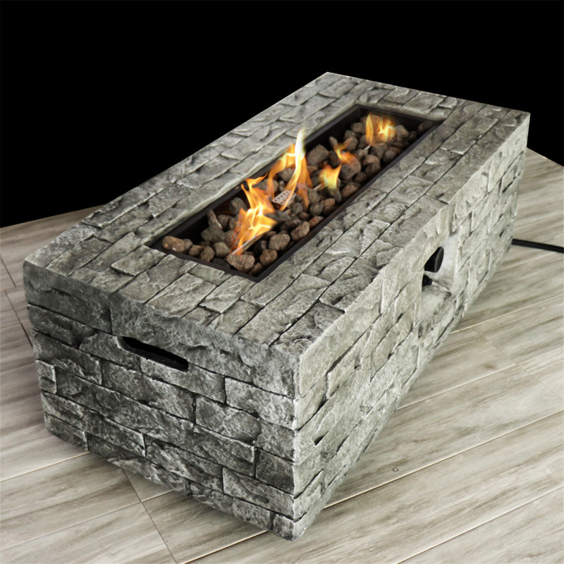 Fiber Reinforced Concrete Propane/Natural Gas Fire Pit Table