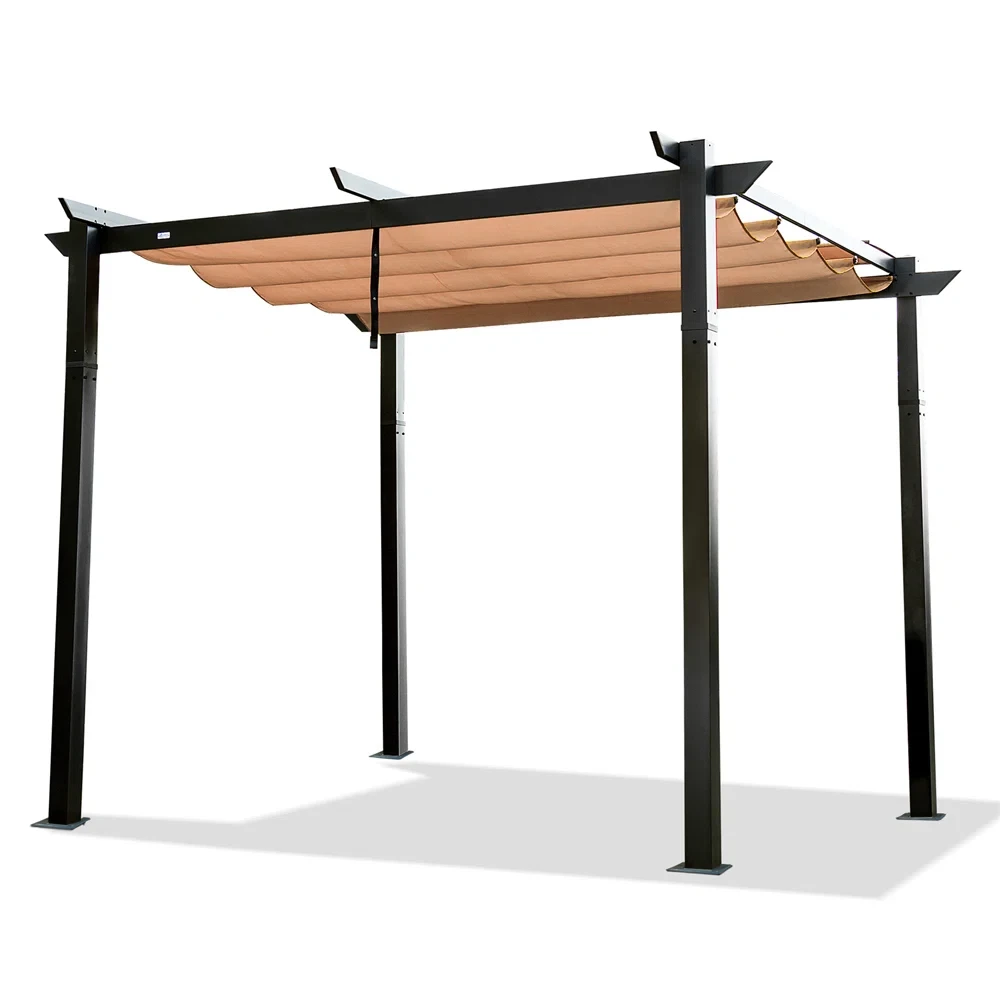 10 Ft. W x 10 Ft. D Aluminum Pergola with Canopy