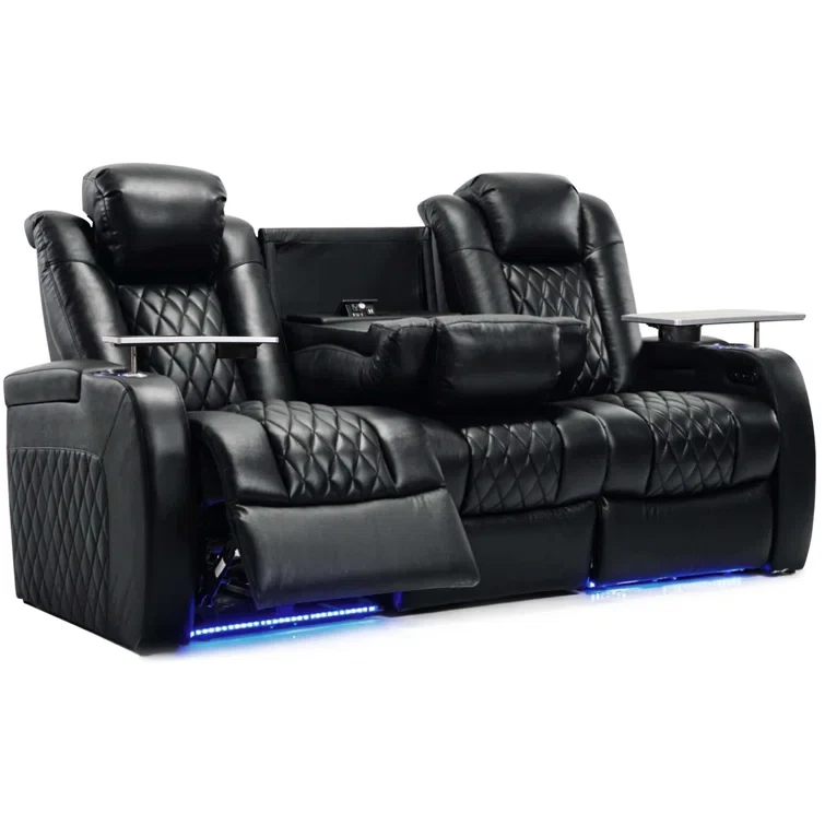 Tallant Leather Home Theater Seating (Set of 3)