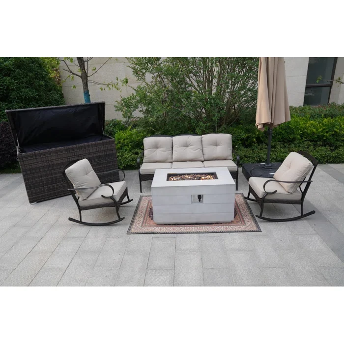 Amairany 5 - Person Outdoor Seating Group with Cushions