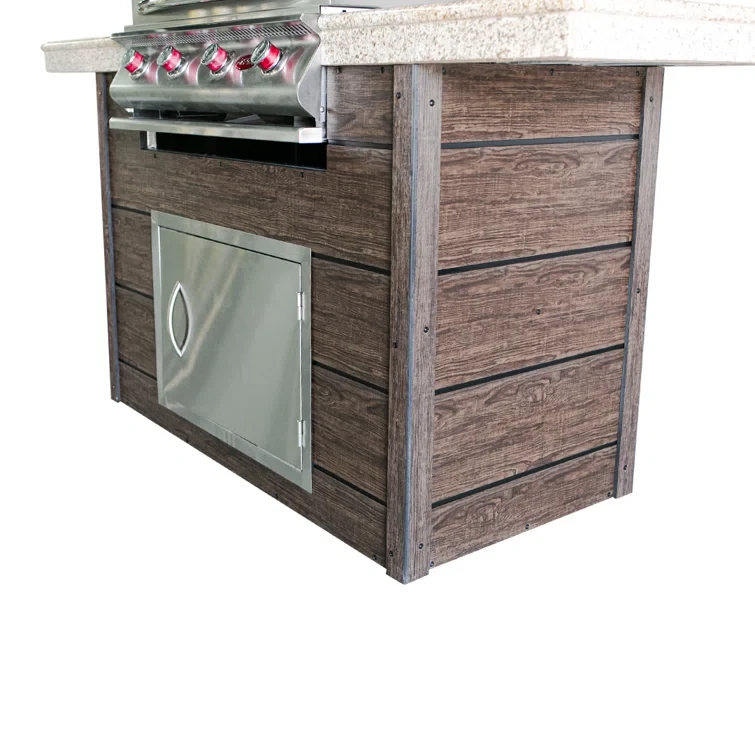 Cal Flame 76'' 2 BBQ Grill Island with 4 - Burner Grill