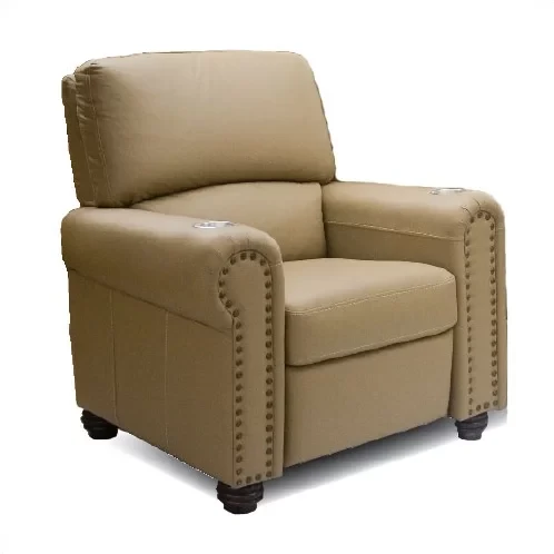 Showtime Upholstered Home Theater Seat with Cup Holder with Type Power