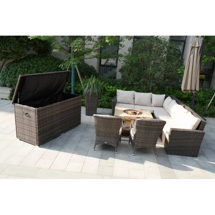 Algird 8 - Person Outdoor Seating Group with Cushions