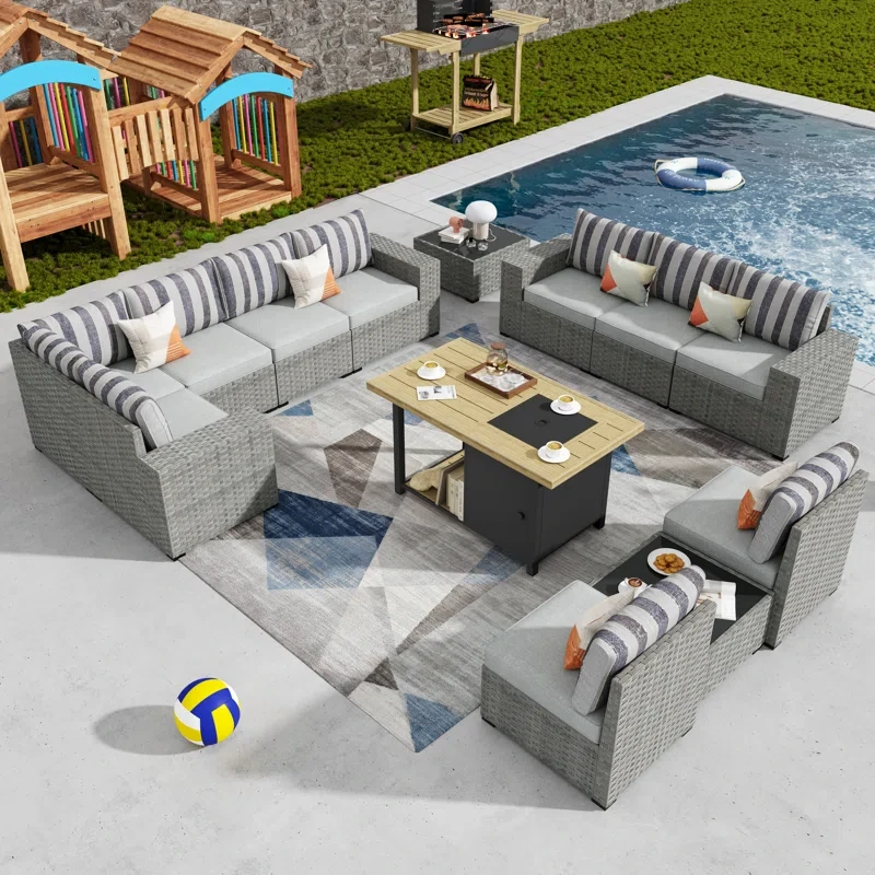 Sehin 10 - Person Outdoor Seating Group with Cushions