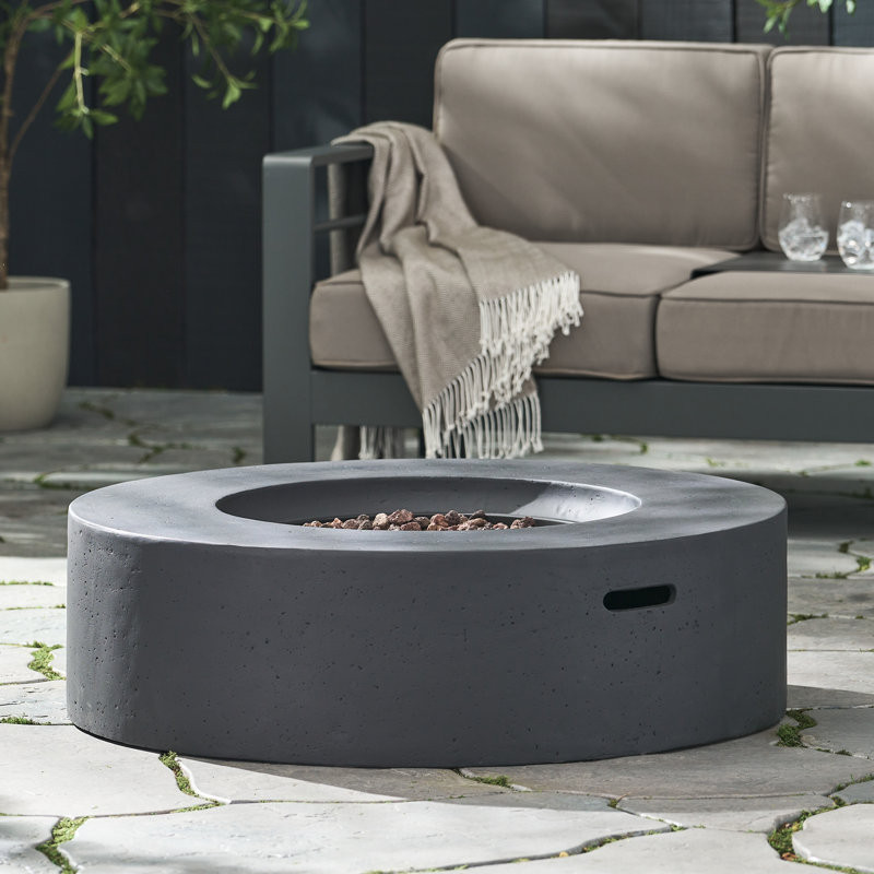 Orbison 11.5" H Concrete Propane Outdoor Fireplace