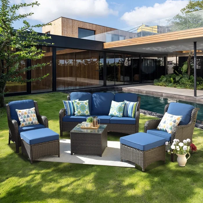 Ilkeston 5 - Person Outdoor Seating Group with Cushions