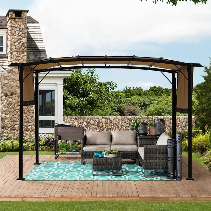 16 Ft. W x 7.1 Ft. D Metal Patio Gazebo