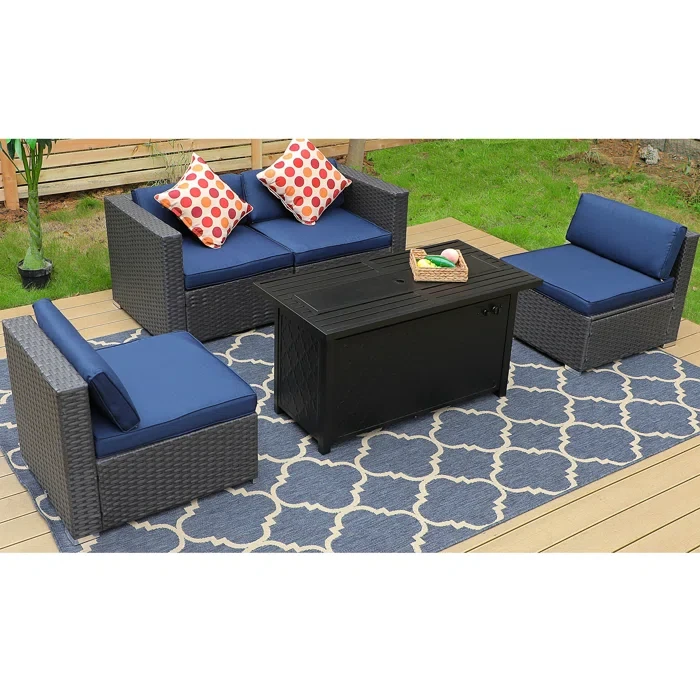 Mcgahan 4 - Person Outdoor Seating Group with Cushions