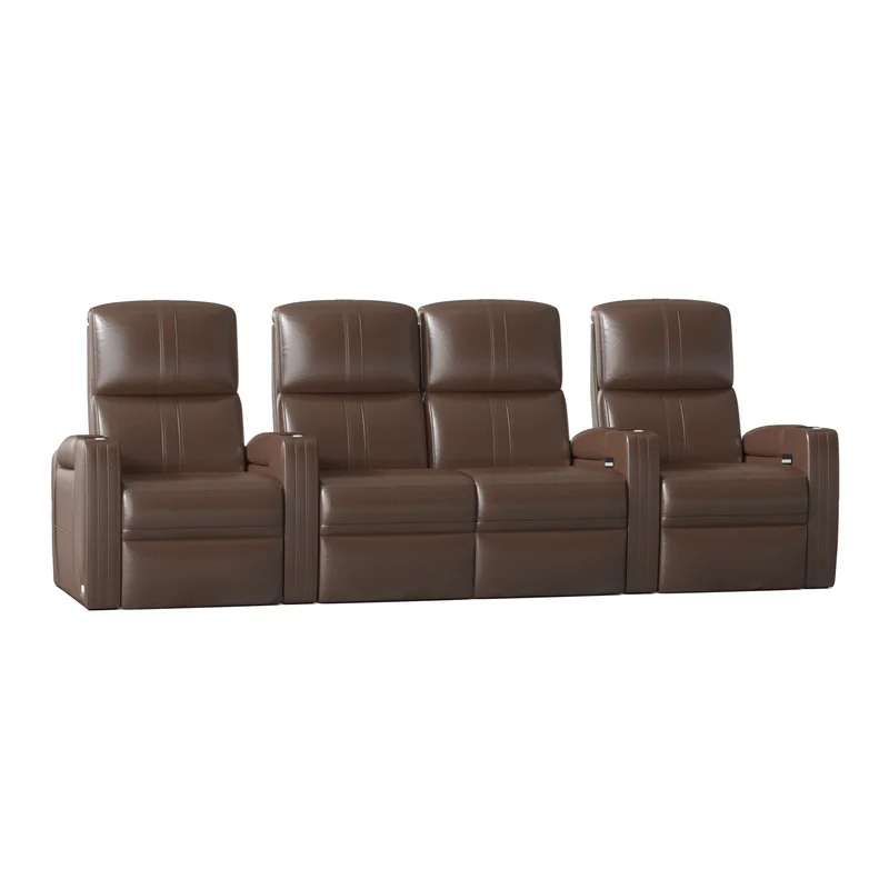 Flash HR Series Upholstered Power Reclining Home Theater Seating with Cup Holder