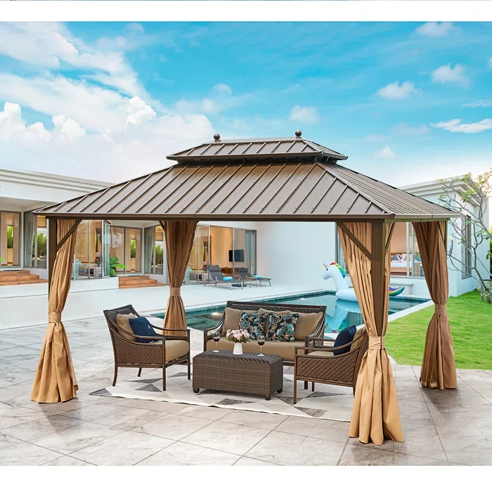 13 Ft. W x 10 Ft. D Aluminum Patio Gazebo