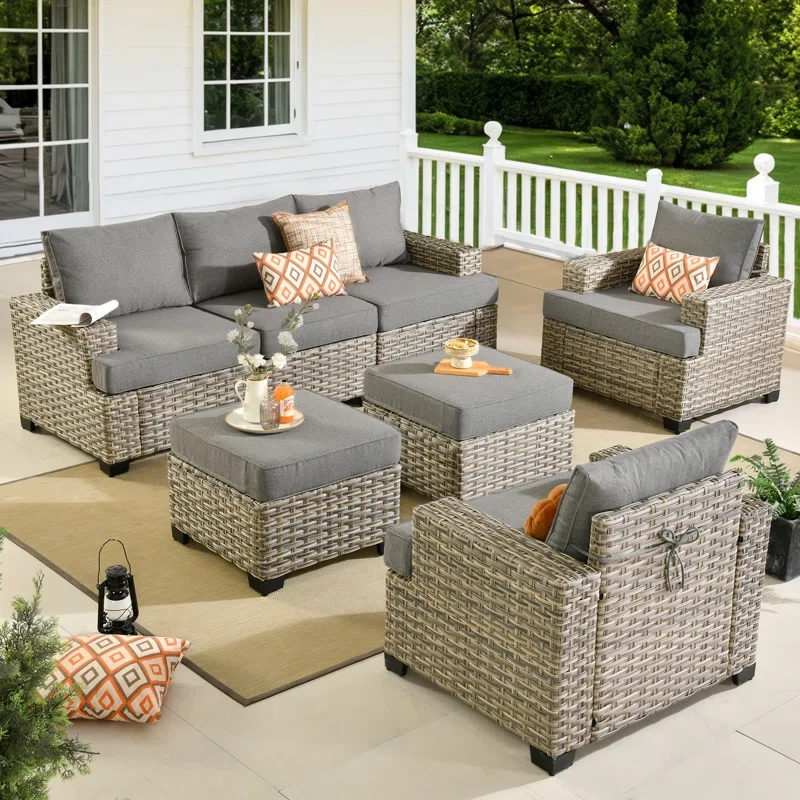 7 - Person Outdoor Seating Group With Cushions