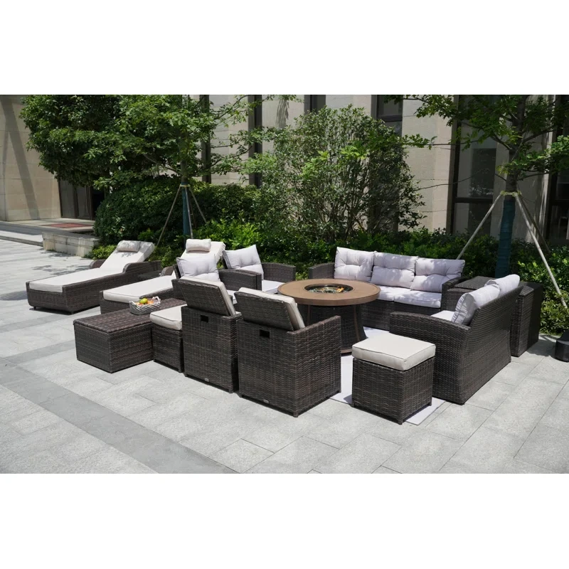 Areefa 13 - Person Outdoor Seating Group with Cushions