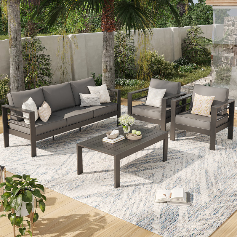 5 - Person Outdoor Seating Group with Cushions