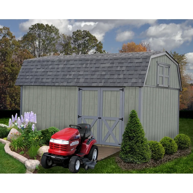 Meadowbrook 10 ft. W x 16 ft. D Solid Wood Storage Shed