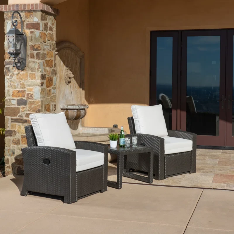 Braysen 2 - Person Outdoor Seating Group with Cushions