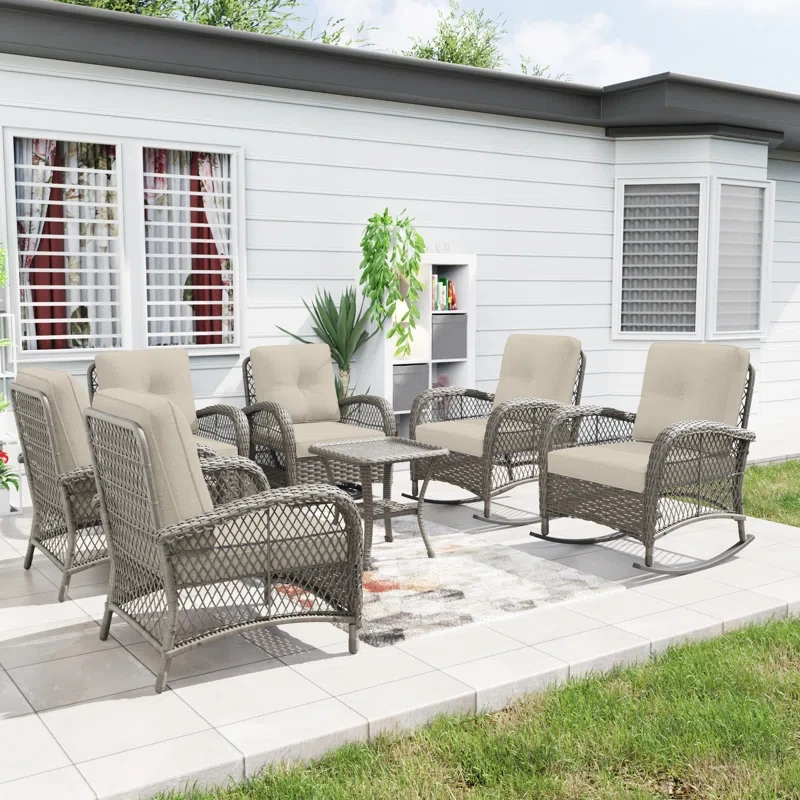 Lynnise 6 - Person Outdoor Seating Group with Cushions