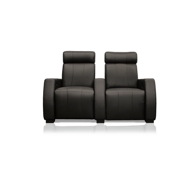 Executive Upholstered Home Theater Seating with Cup Holder