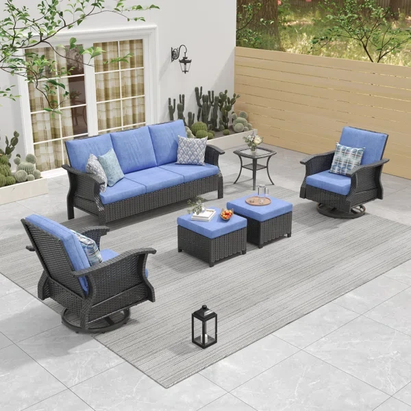 Callins 5 - Person Outdoor Seating Group with Cushions