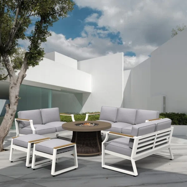 Areefa 9 - Person Outdoor Seating Group with Cushions