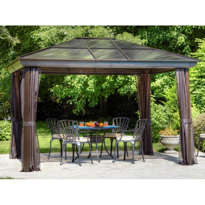 Venus 10 Ft. W x 10 Ft. D Metal Patio Gazebo Penguin