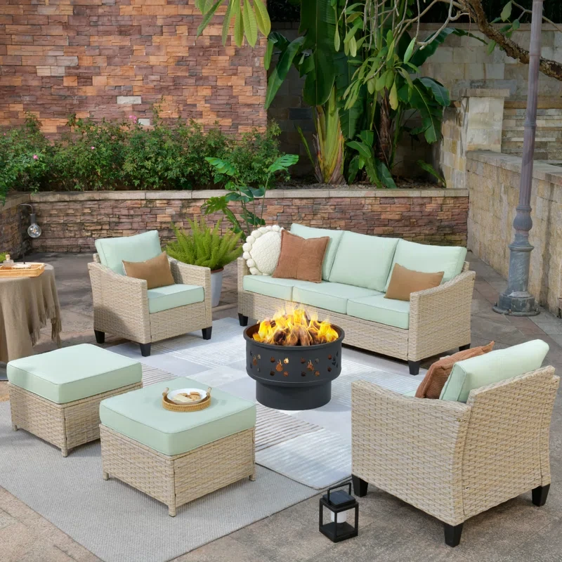 Kysen 5 - Person Outdoor Seating Group with Cushions