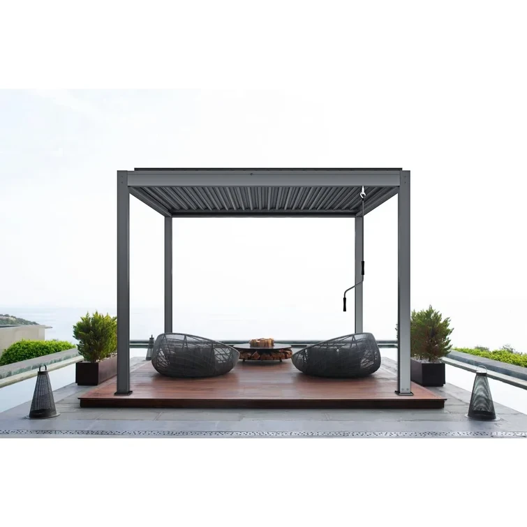 10 ft. W x 10 ft. D Aluminum Louver Pergola