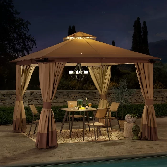 12 Ft. W x 12 Ft. D Aluminum Patio Gazebo