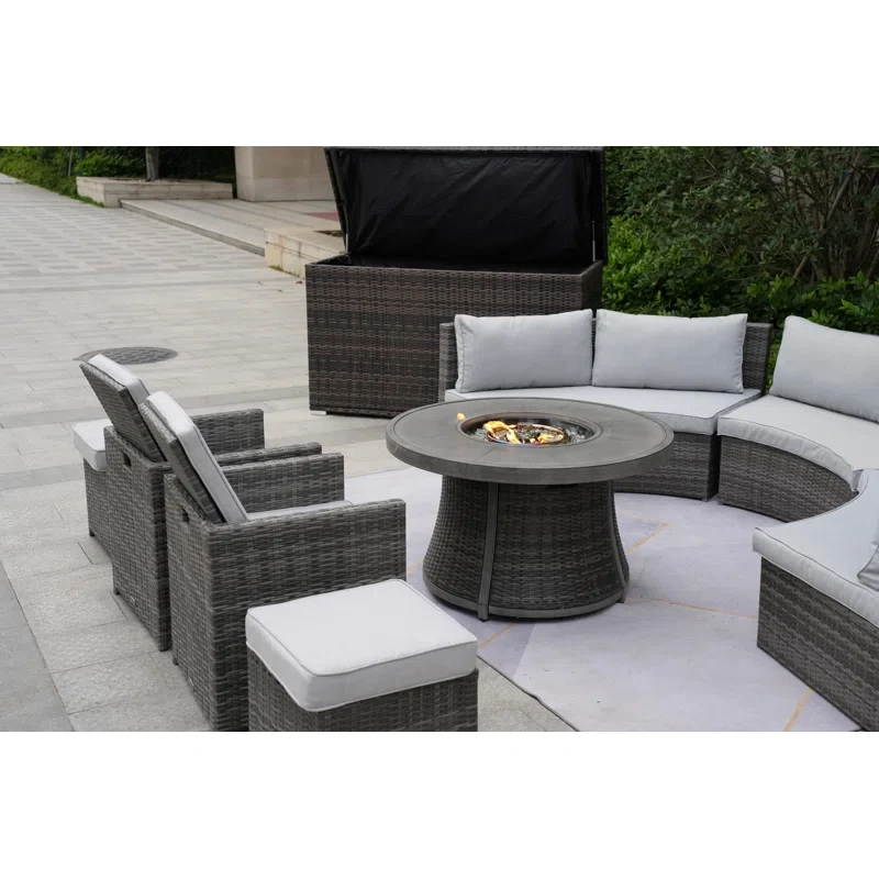 Areefa 10 - Person Outdoor Seating Group with Cushions