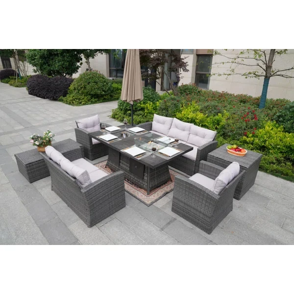 Aliaksey 6 - Person Outdoor Seating Group with Cushions