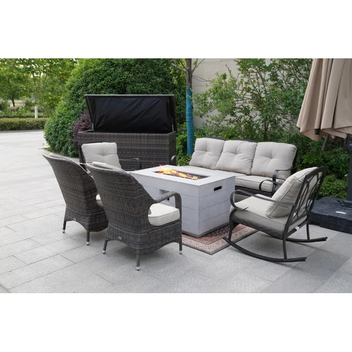 Amairany 7 - Person Outdoor Seating Group with Cushions