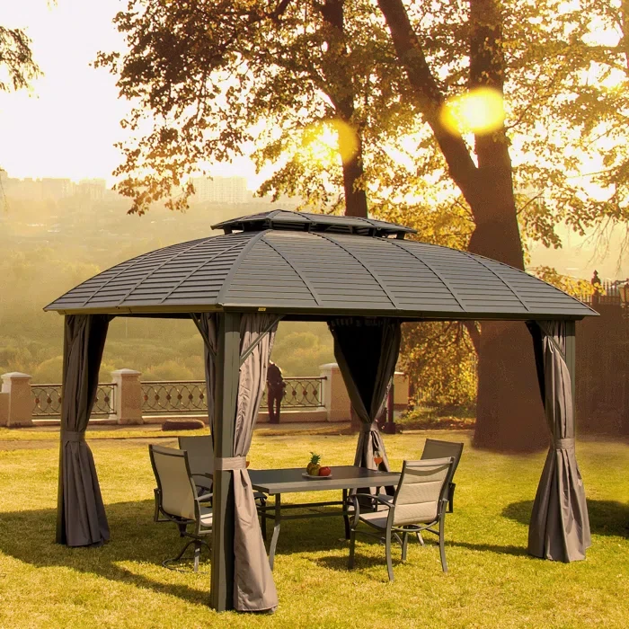 12 Ft. W x 10 Ft. D Aluminum Patio Gazebo