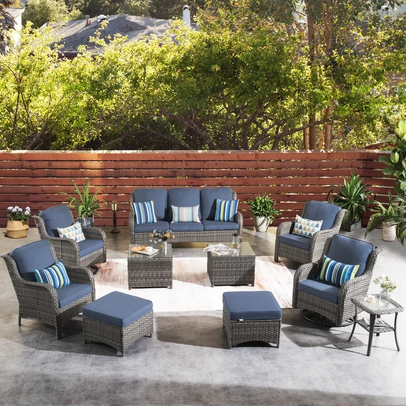 Cracraft 7 - Person Outdoor Seating Group with Cushions