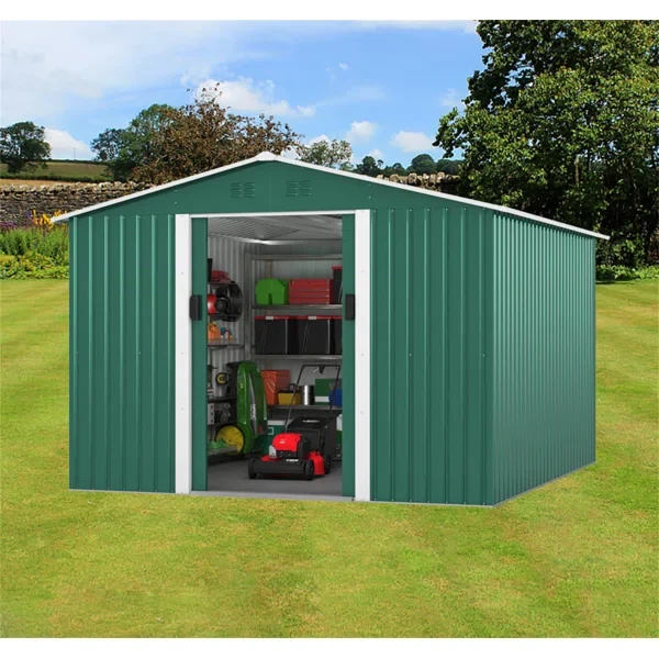 75.5" H x 105" W x 125" D Galvanized Steel Shed Type