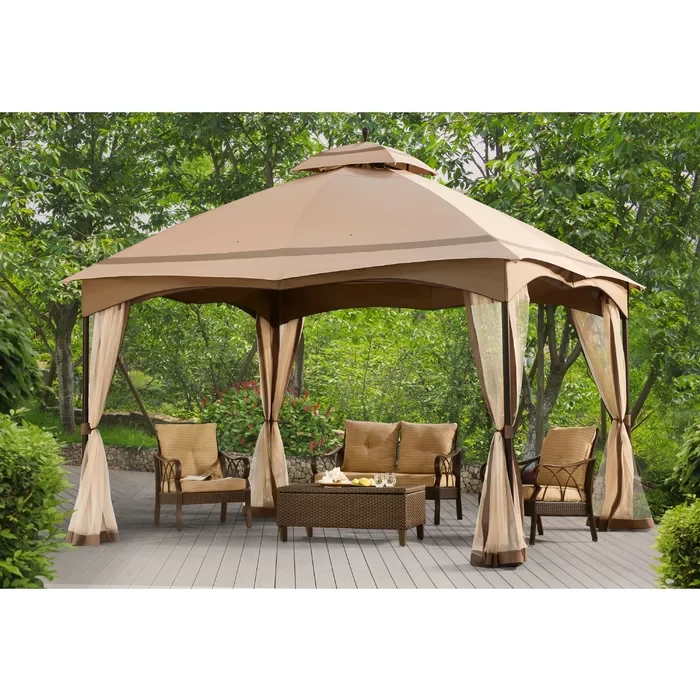 12 Ft. W x 10 Ft. D Metal Patio Gazebo