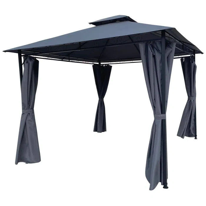 10 Ft. W x 10 FT. D Steel Patio Gazebo