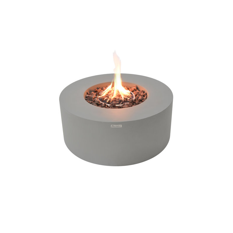 Rosecrans Tramore 34" Round Concrete Fire Pit Table - by Modeno