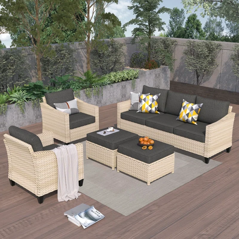 Gurfateh 7 - Person Outdoor Seating Group with Cushions