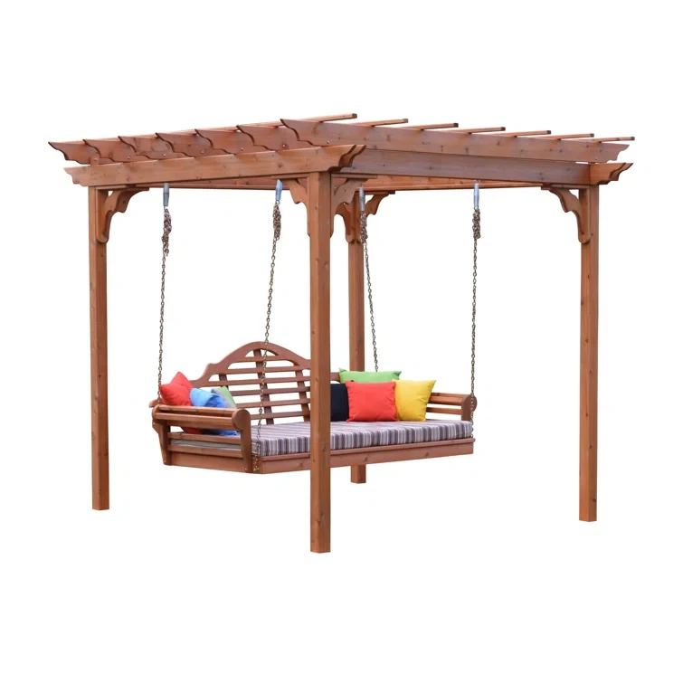 8 ft. W x 6 ft. D Solid Wood Pergola