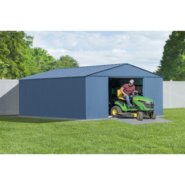 14 ft. W x 17 ft. D Galvanized Steel Storage Shed