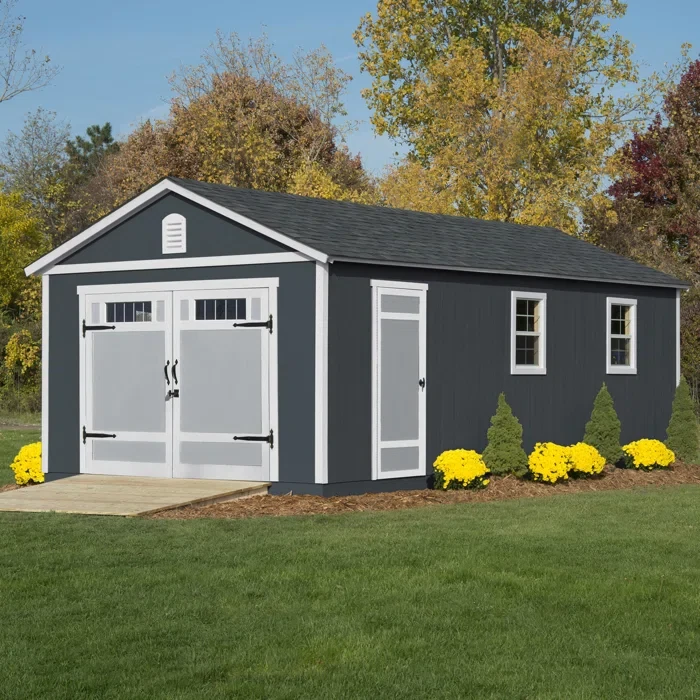 Manhattan 12 ft. W x 24 ft. D Wood Storage Shed