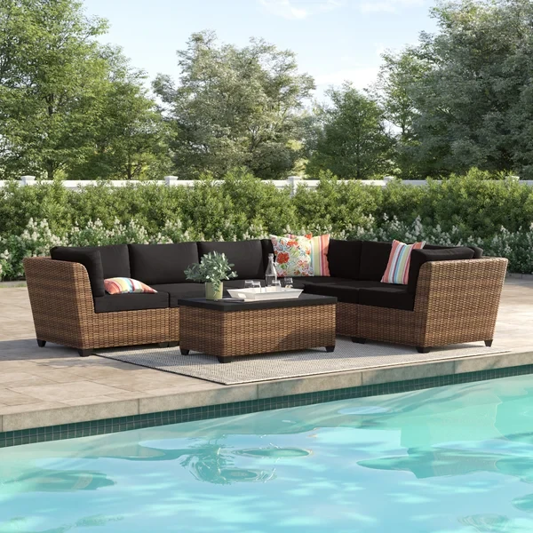 Ambroselli 5 - Person Outdoor Seating Group with Cushions