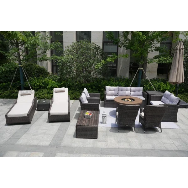 Areefa 11 - Person Outdoor Seating Group with Cushions