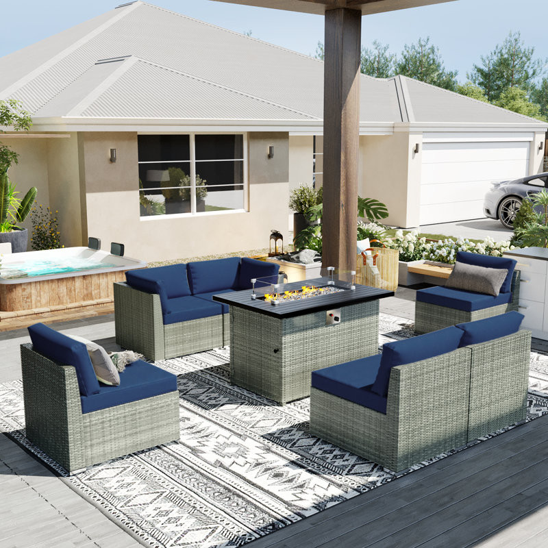 Pam 6 - Person Outdoor Seating Group with Cushions