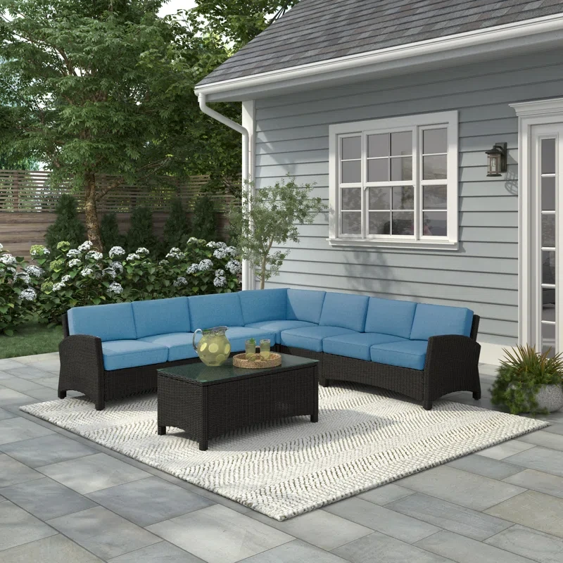 Ambria 7 - Person Outdoor Seating Group with Cushions