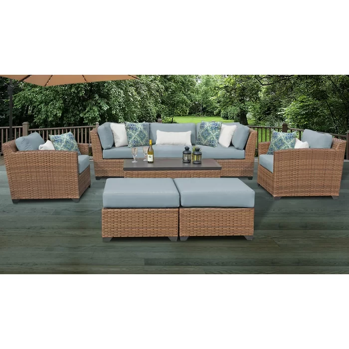 Ambroselli 7 - Person Outdoor Seating Group with Cushions