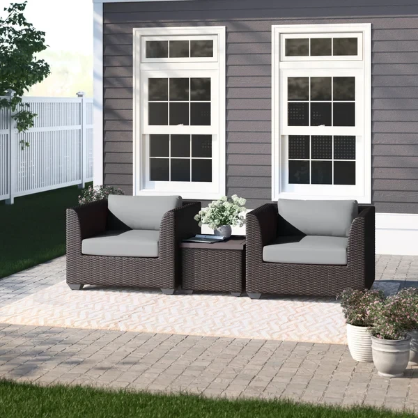 Anastase 2 - Person Outdoor Seating Group with Cushions