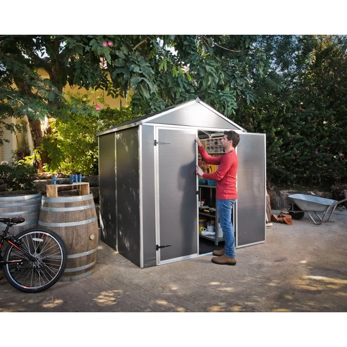 85" H x 72" W x 90" D Rubicon Polycarbonate Storage Shed